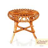 A Franco Albini design bamboo and wicker circular