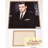 A signed photograph of Raymond Burr with dedicatio