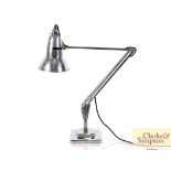 A chrome angle poise lamp by Herbert Terry for Geo