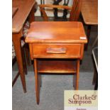 A 1930's maple side table fitted single drawer, by