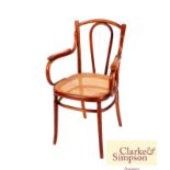 A bentwood and Vienna straw chair No.56 by Michael