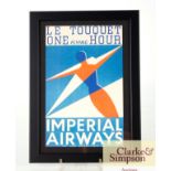 An Art Deco style print for "Imperial Airways Flyi