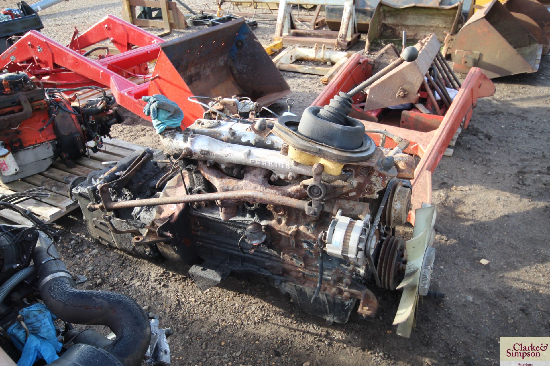 Perkins dot4 6cyl engine and gearbox. V