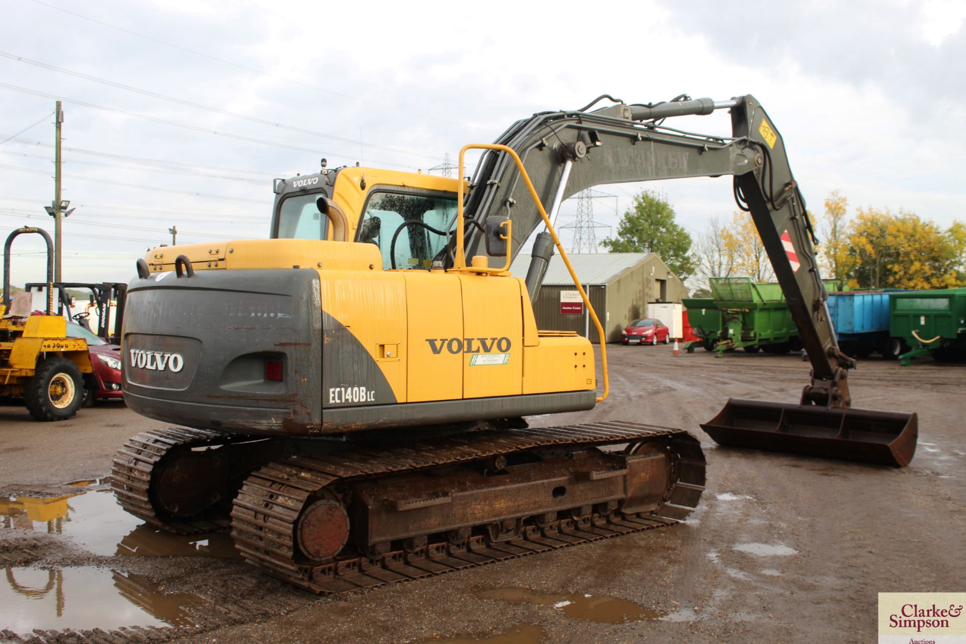 Volvo EC 140 BLC 14T excavator. 2007. 10,663 hours. Serial number VCEC140BK00012475. With quick - Image 5 of 113