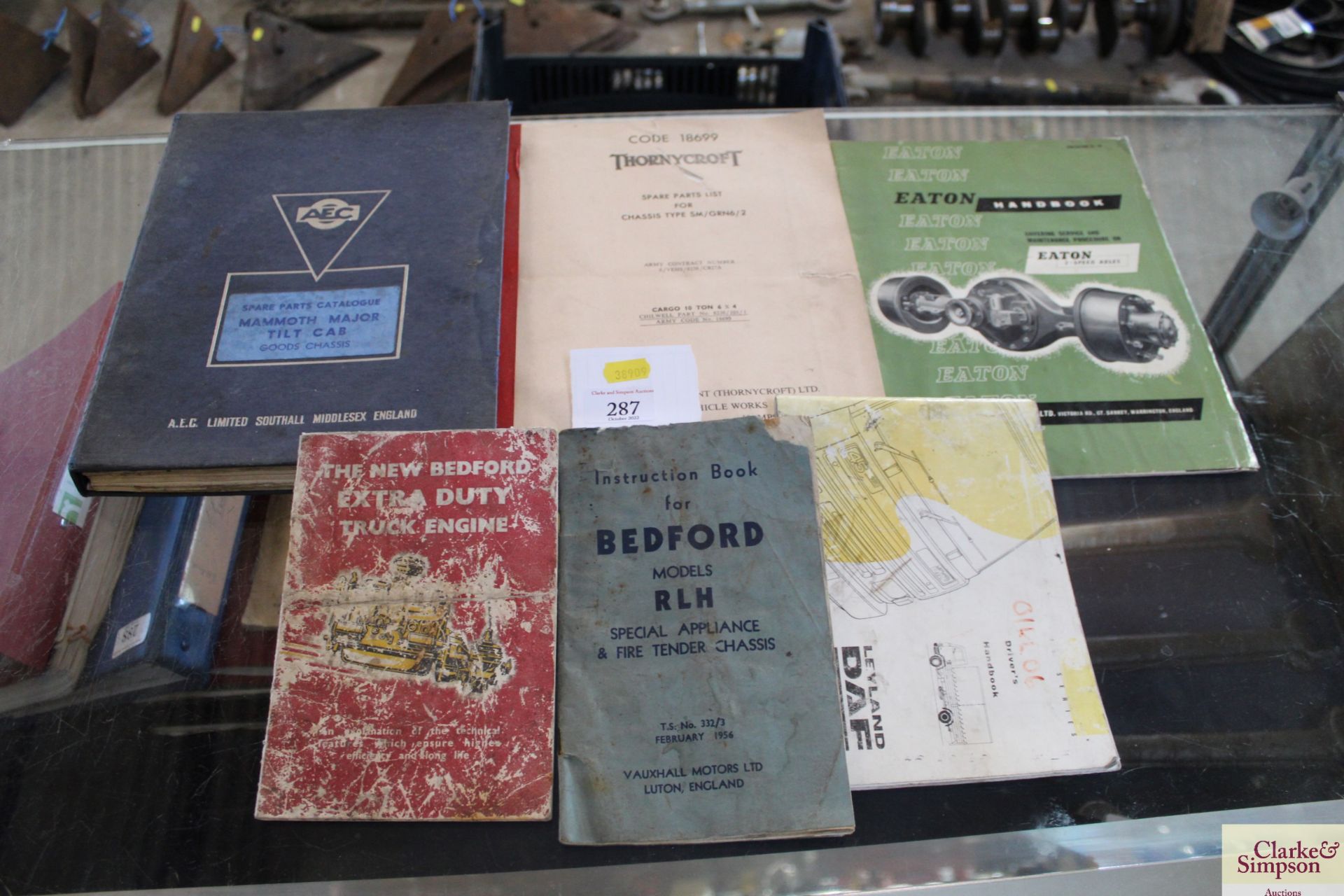 Various vintage lorry manuals etc.