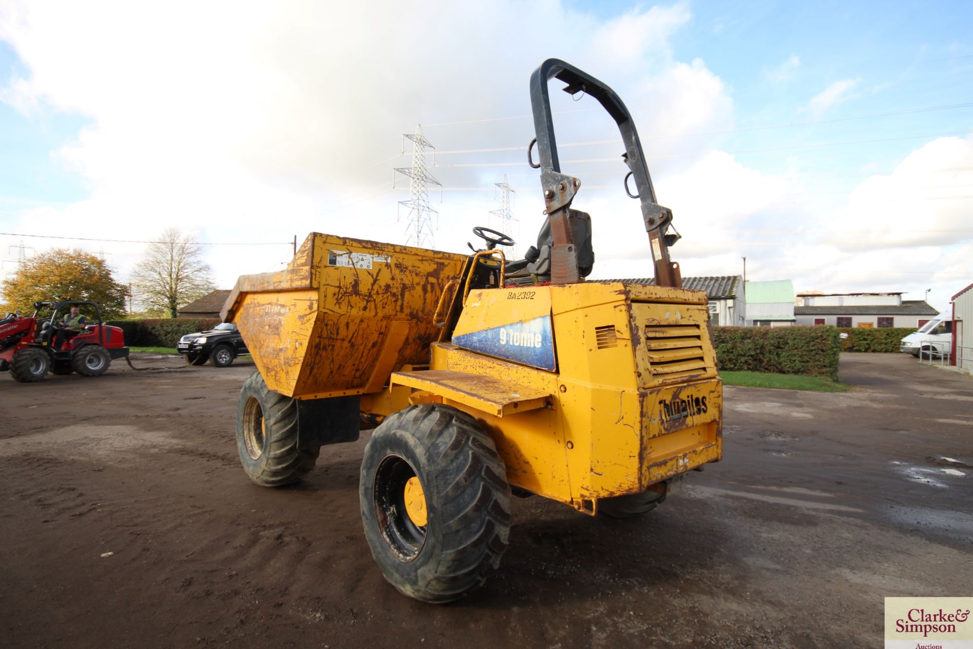 Thwaites 9T 4WD dumper. 2002. 500/60-22.5 wheels and tyres. Perkins engine. Vendor reports dumper - Image 3 of 38