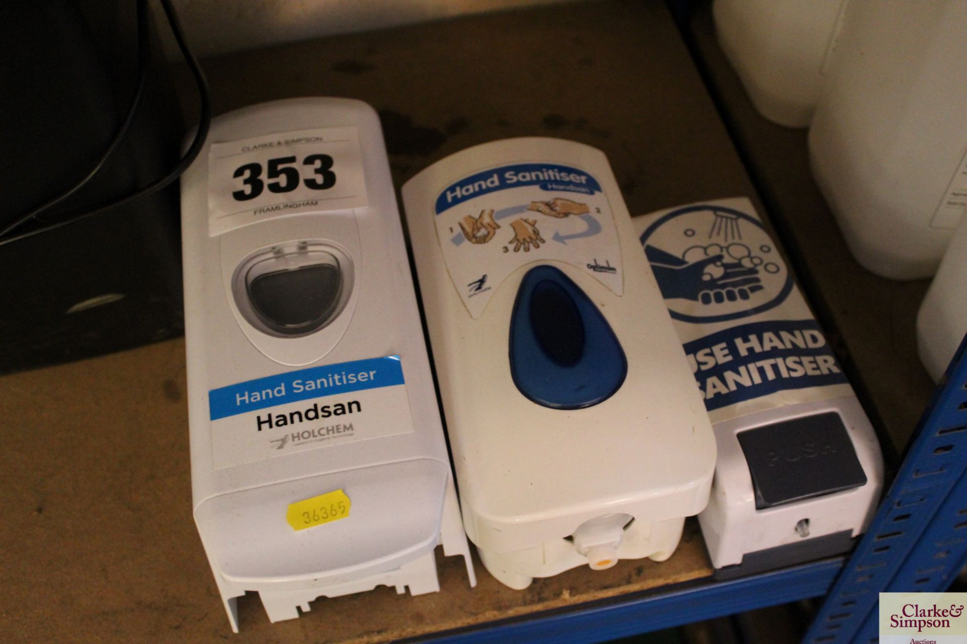3x hand sanitiser dispenser. For sale on behalf of