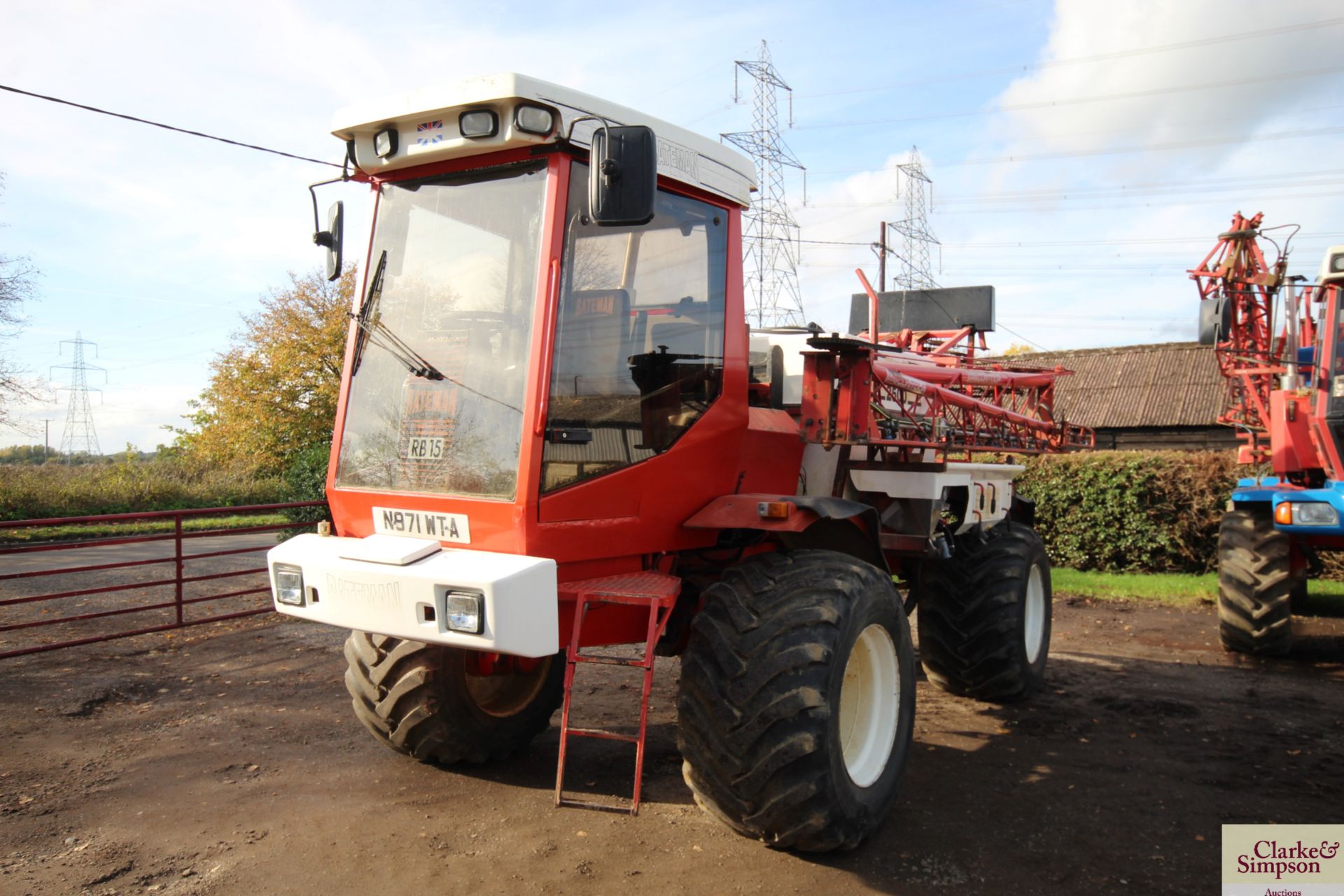 Bateman RB15 4WD self-propelled sprayer. Registration N971 WTA. Date of first registration 14/06/