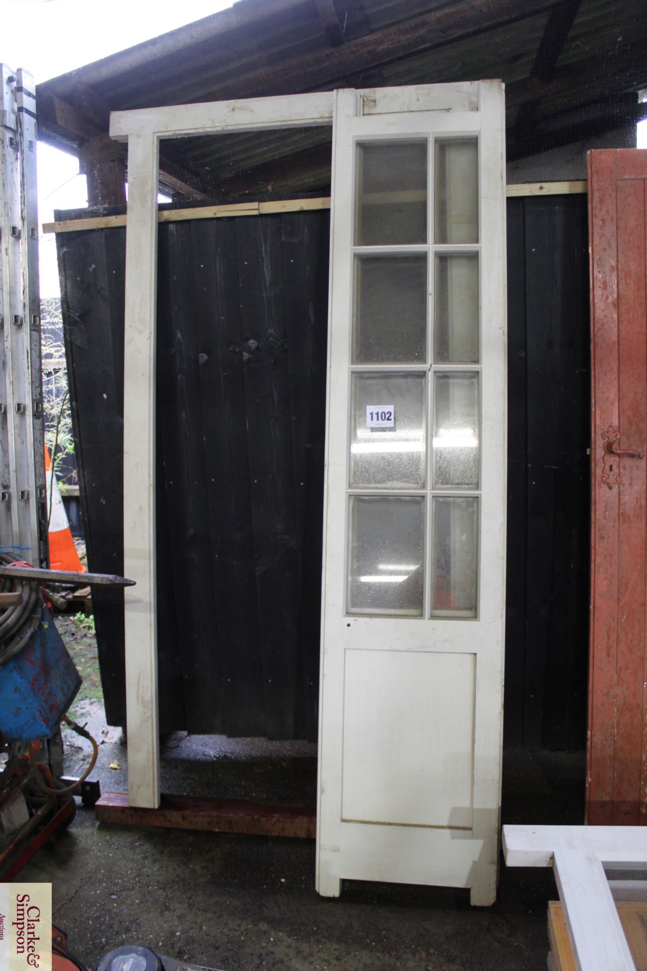 Part glazed door panels and a door frame. V