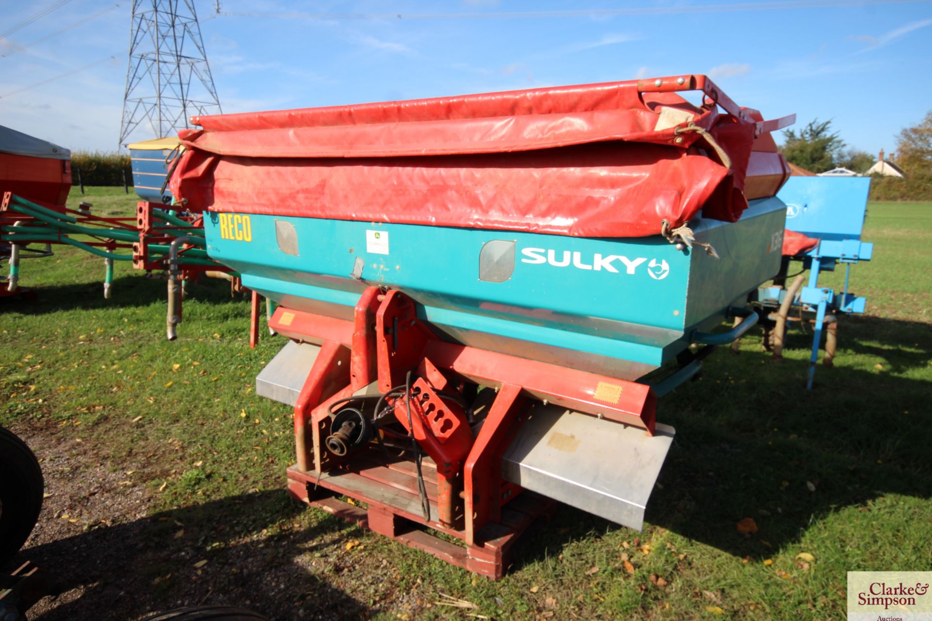 Reco Sulky X36 24m twin disc fertiliser spreader. 2008. Serial number BD0129. With hopper