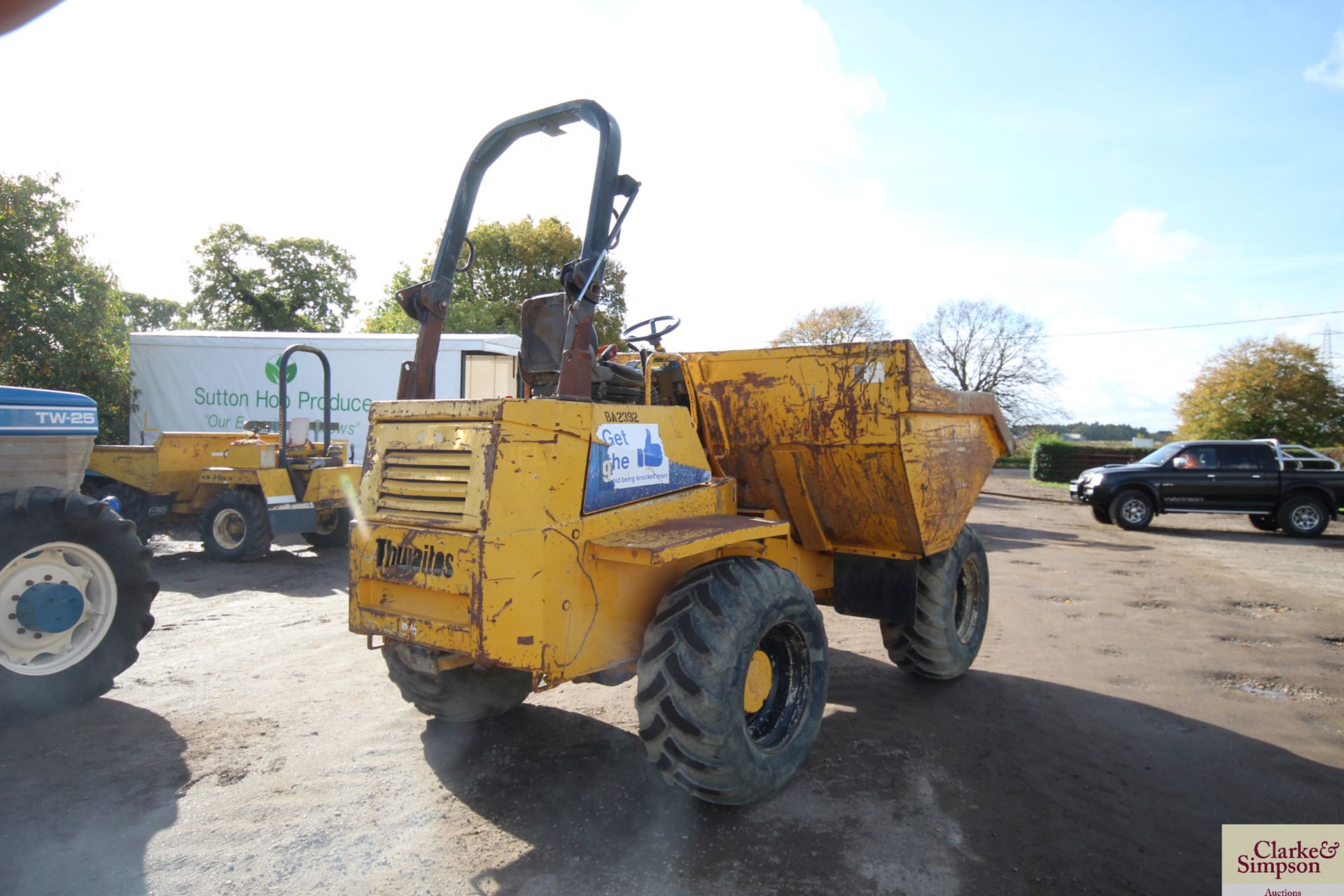 Thwaites 9T 4WD dumper. 2002. 500/60-22.5 wheels and tyres. Perkins engine. Vendor reports dumper - Image 5 of 38