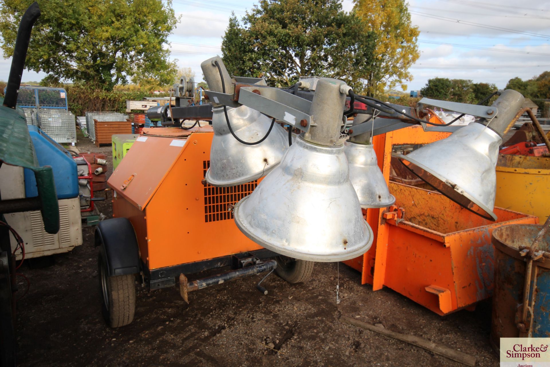 Mobile lighting tower. With 4cyl Kubota engine. - Image 3 of 18