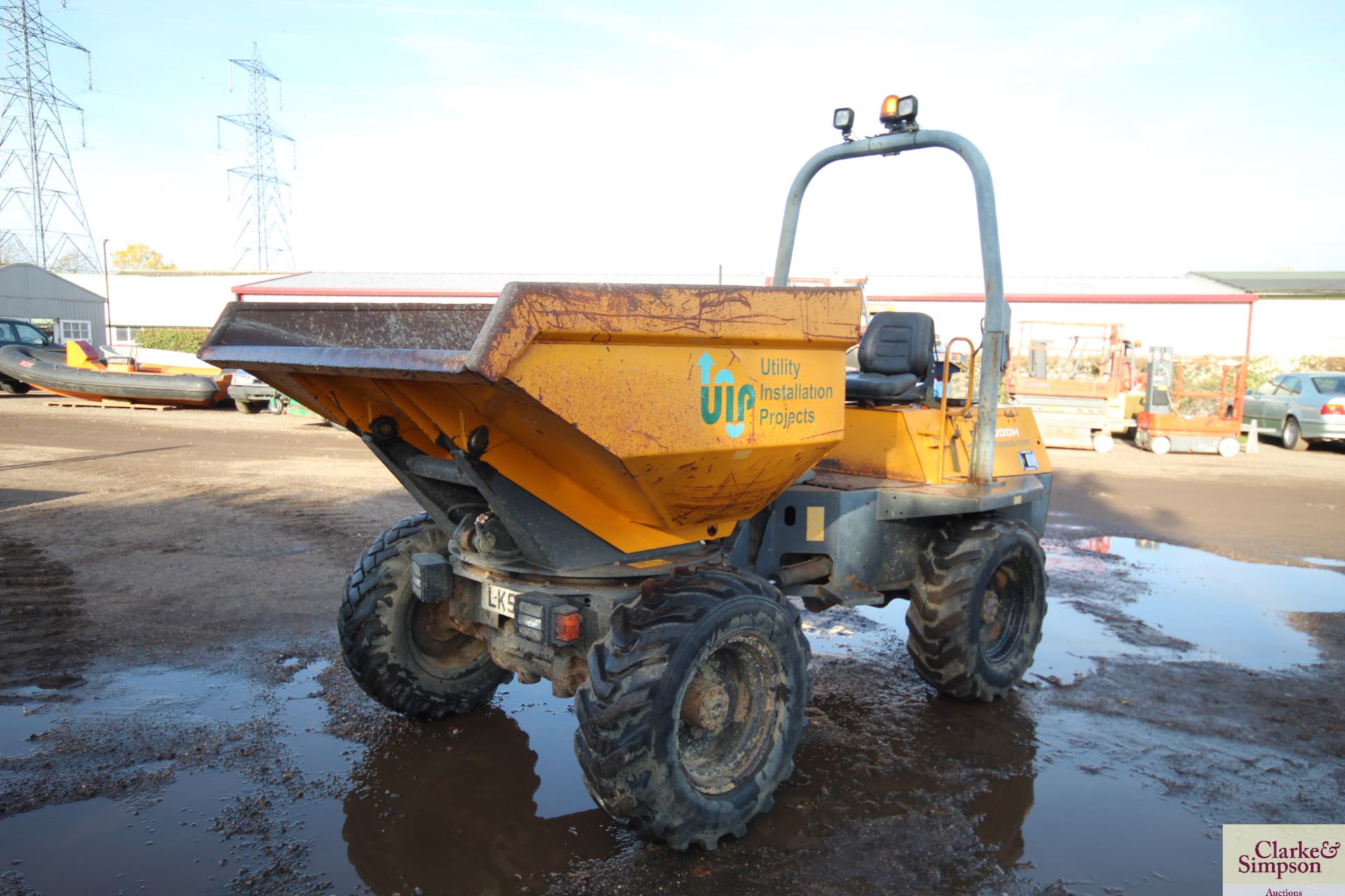 Terex Benford PS 4000H 4T swivel tip 4WD dumper. Registration LK56 NKJ. Date of first registration