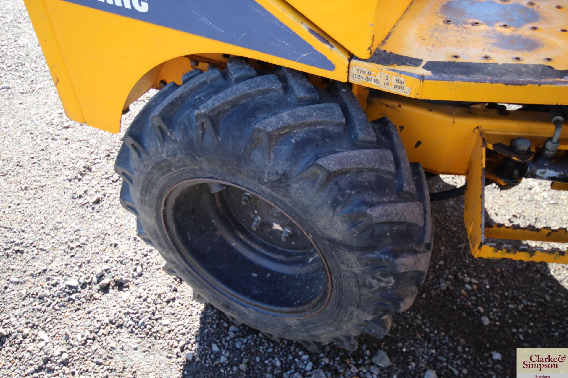 Thwaites 1T high tip 4WD dumper. 2013. 1,567 hours. 225/75-15.3 wheels and tyres. V - Image 16 of 26