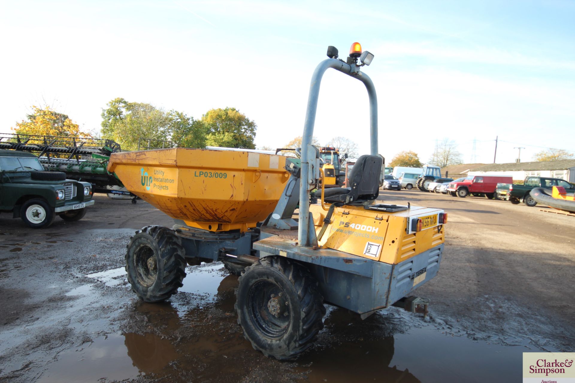 Terex Benford PS 4000H 4T swivel tip 4WD dumper. Registration LK56 NKJ. Date of first registration - Image 3 of 31