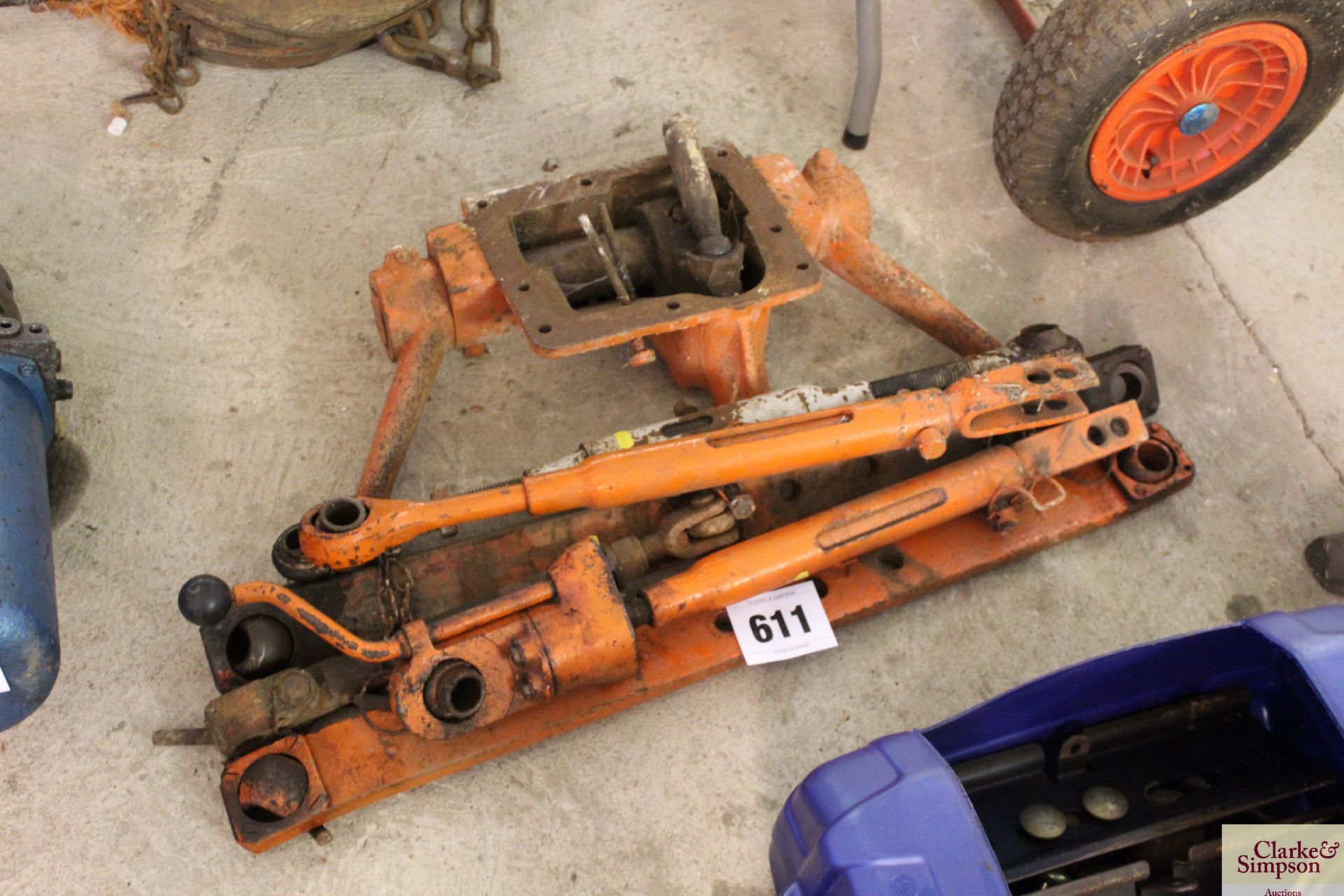 Various Nuffield linkage parts.