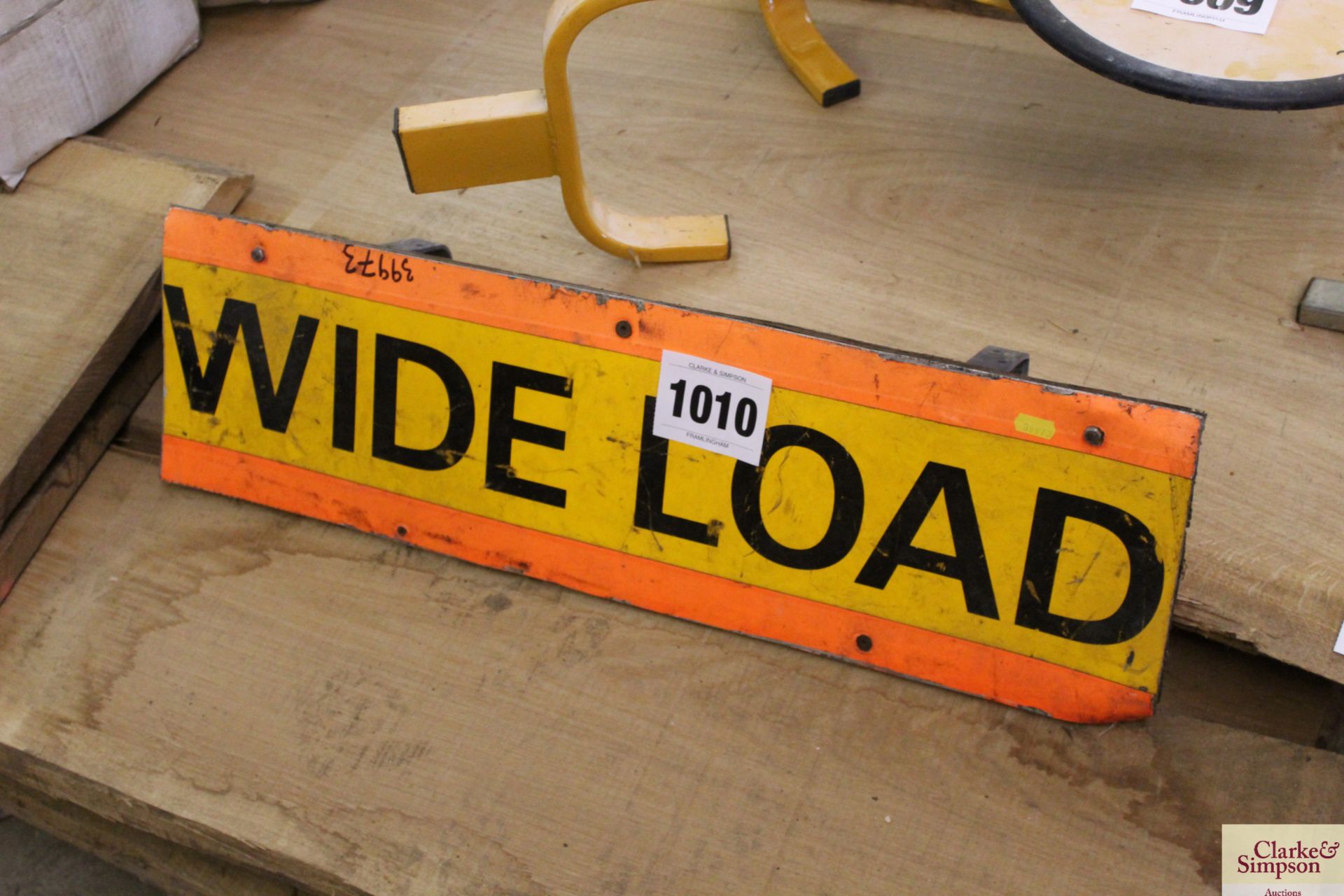 Wide load sign.
