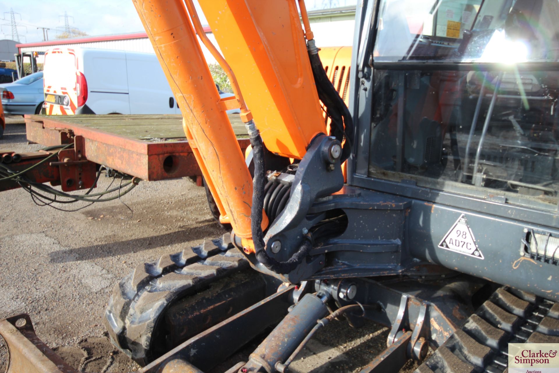 Doosan DX55E 5.5T excavator. 2011. 5,045 hours. Serial number 50461. With new rubber tracks 50 hours - Image 14 of 68