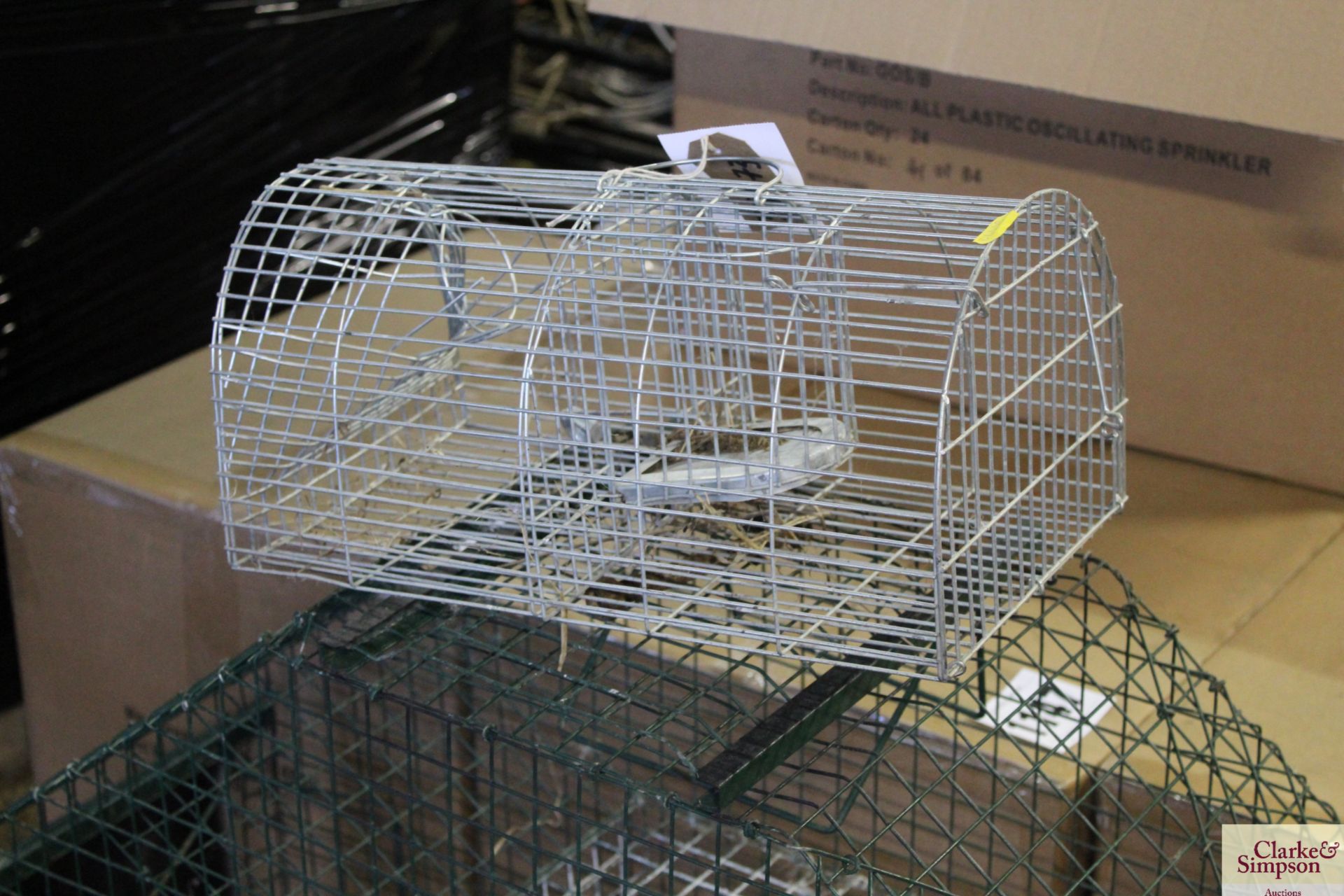 Round crow/ magpie trap and a rat trap. - Image 2 of 4