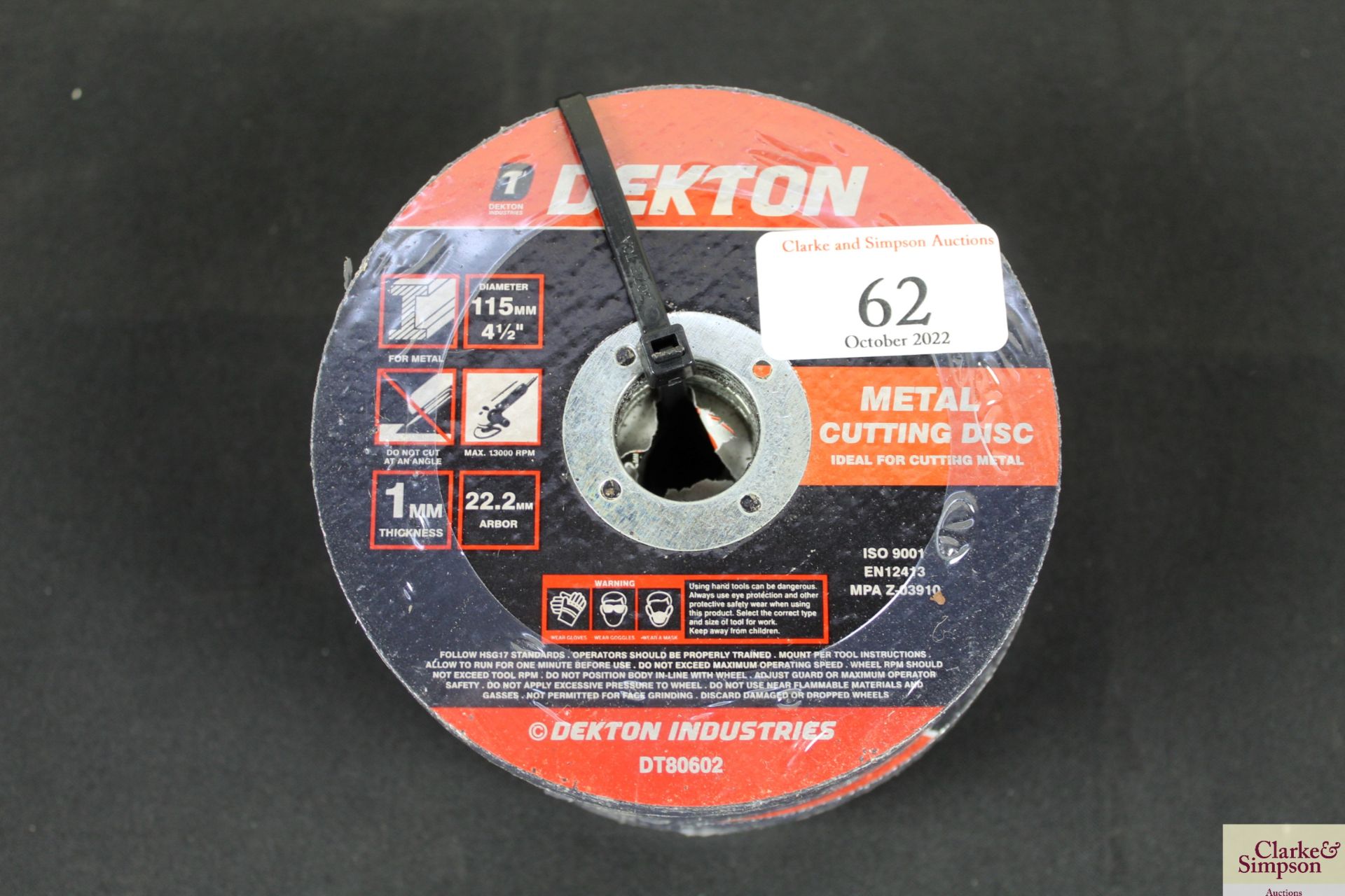 40x 4½in Slitting Discs. V - Image 2 of 2