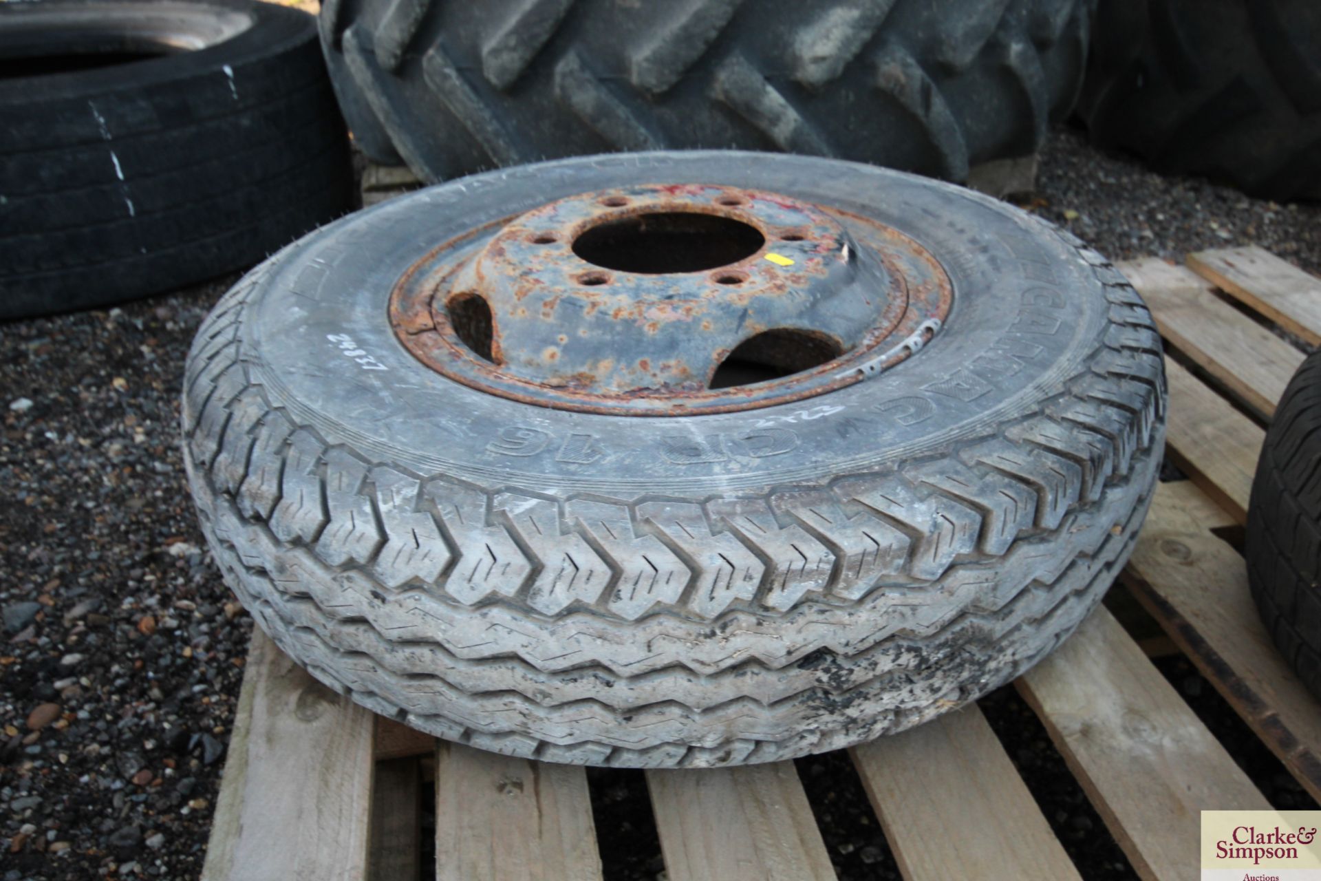 7.50R16 6 stud lorry wheel and tyre.