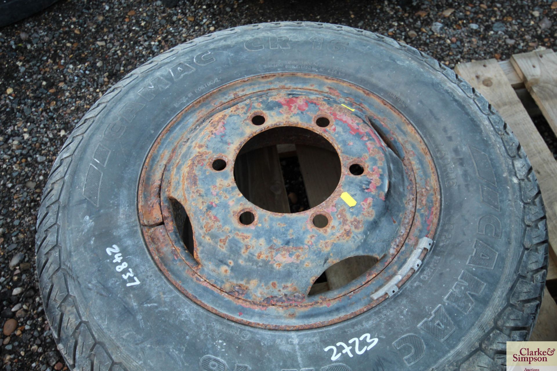 7.50R16 6 stud lorry wheel and tyre. - Image 2 of 2