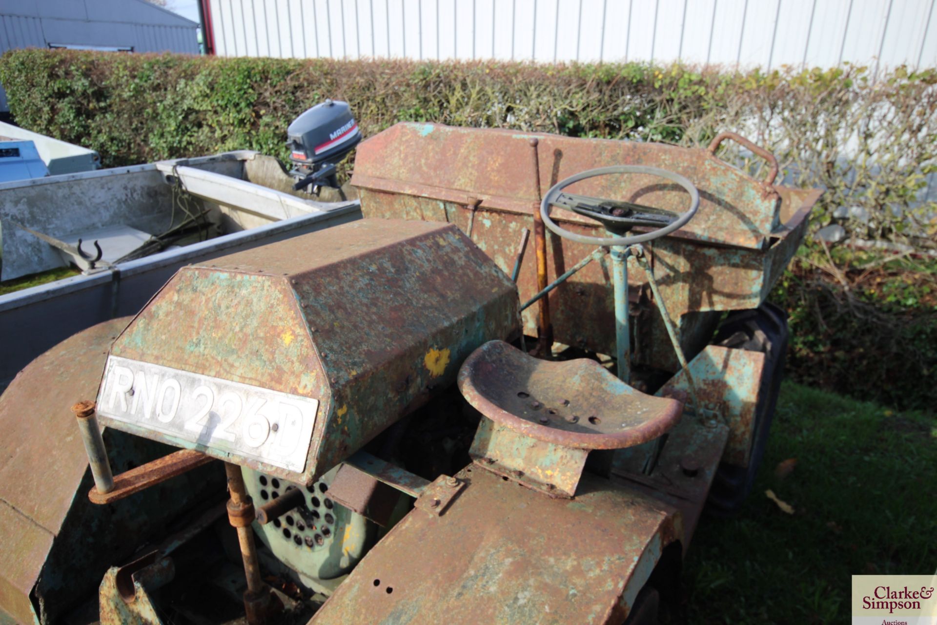 Vintage 2WD dumper. Registration RNO 226D (no paperwork). 7.50-16 front wheels and tyres @ 100%. - Image 3 of 16