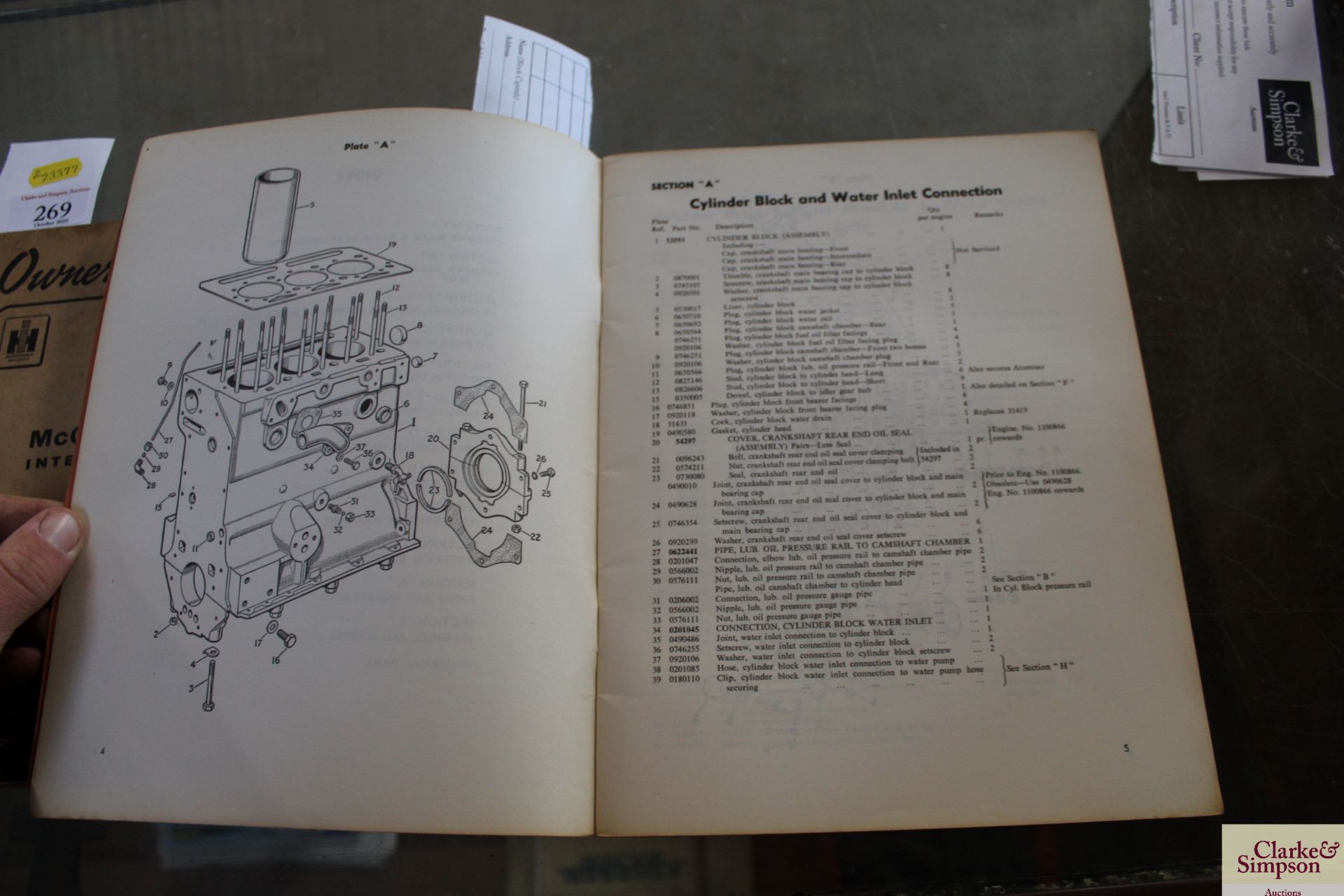 Allis Chalmers P3/144 Engine Parts Catalogue - Image 2 of 3