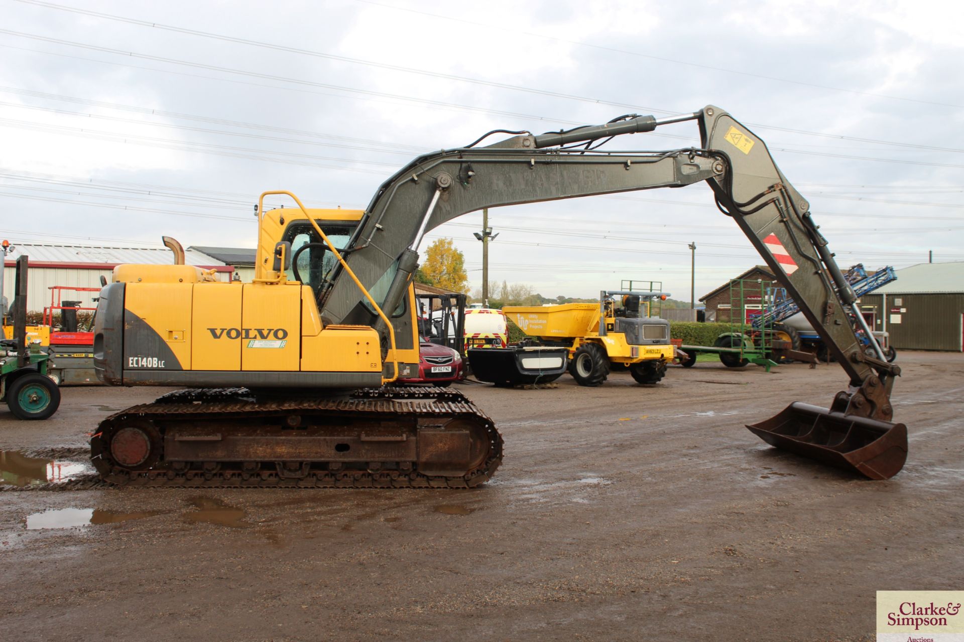 Volvo EC 140 BLC 14T excavator. 2007. 10,663 hours. Serial number VCEC140BK00012475. With quick - Image 6 of 113