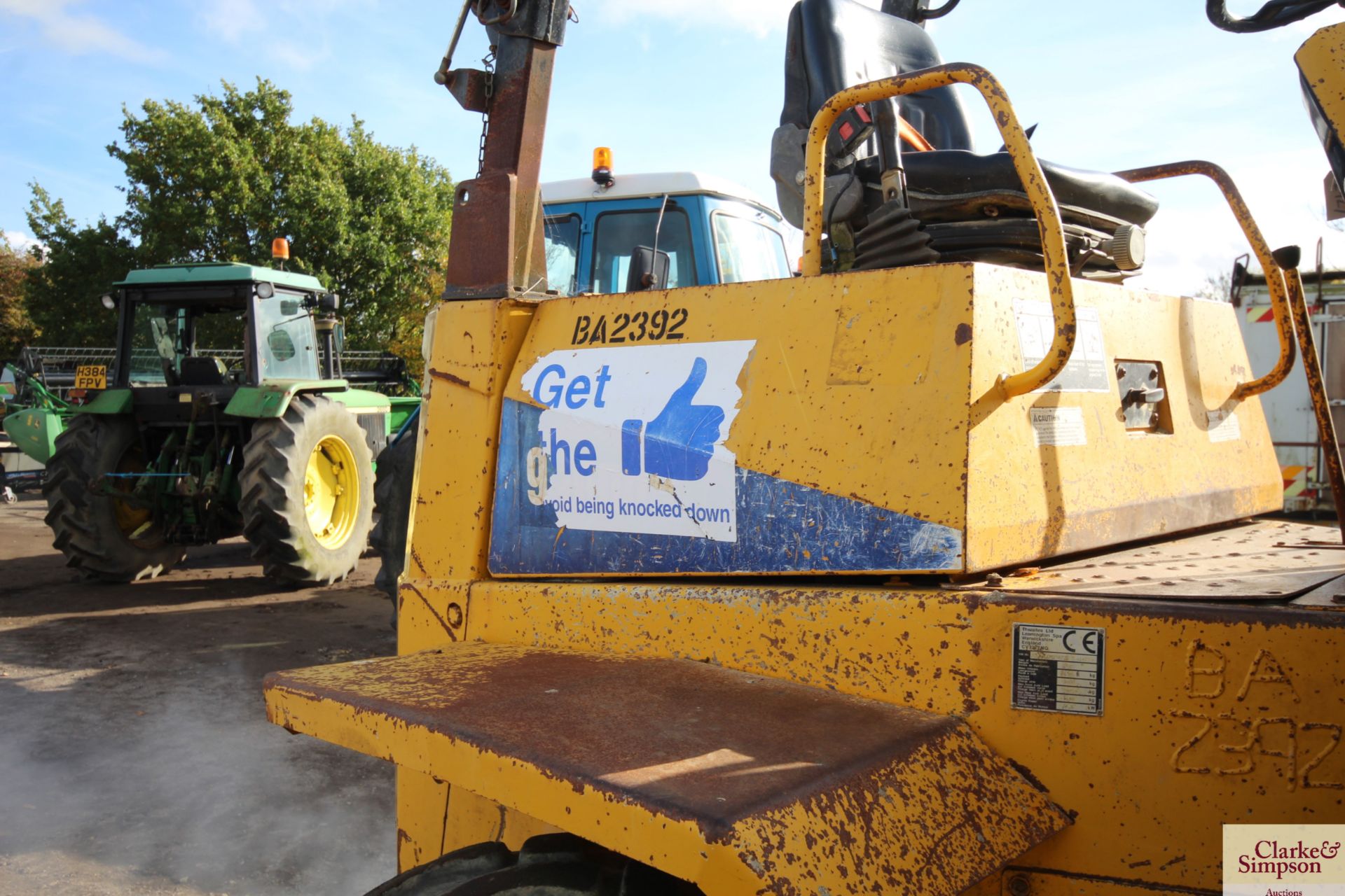 Thwaites 9T 4WD dumper. 2002. 500/60-22.5 wheels and tyres. Perkins engine. Vendor reports dumper - Image 22 of 38