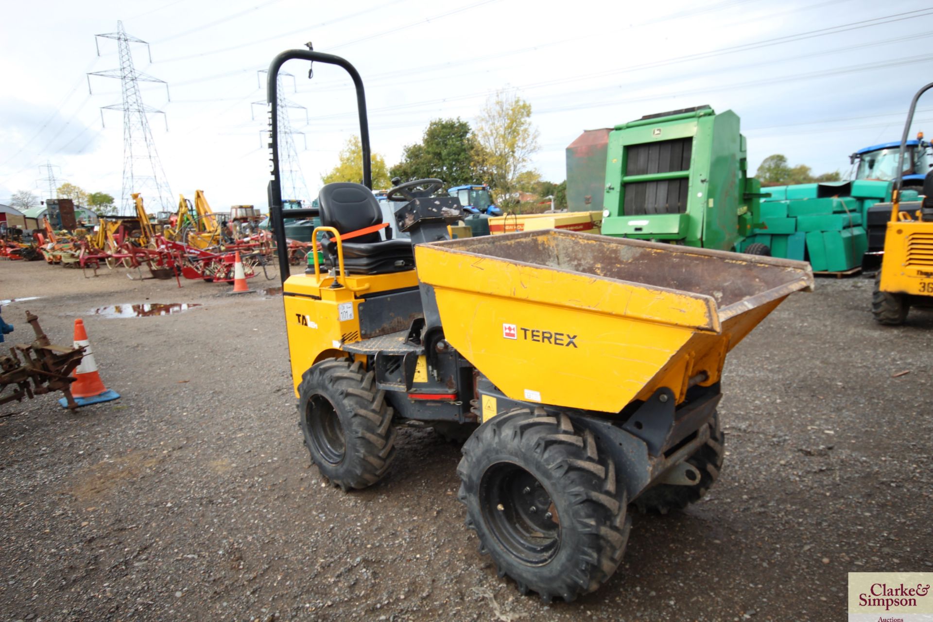 Terex TA1 EH 1T hydrostatic 4WD skip loading dumper. 2015. 1,128 hours. Serial number - Image 2 of 25