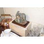 A Goebel elephant figure group and box