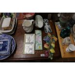 A collection of various decorative porcelain and e