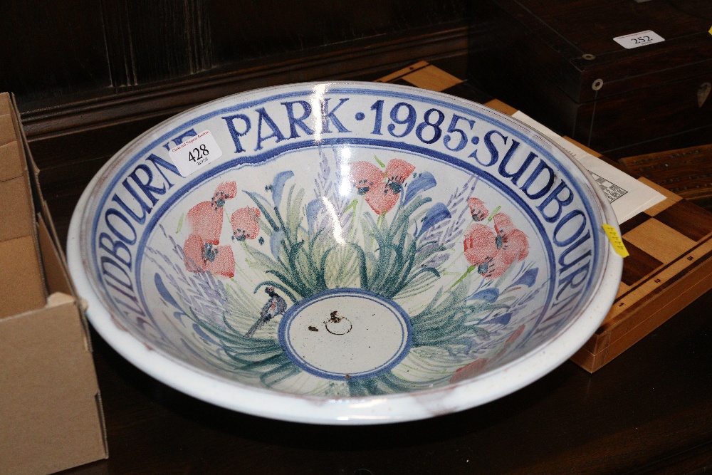 A pottery bowl, for Sudbourne Park 1985