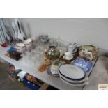 A large quantity of miscellaneous glass and china