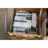 A box of various computer games