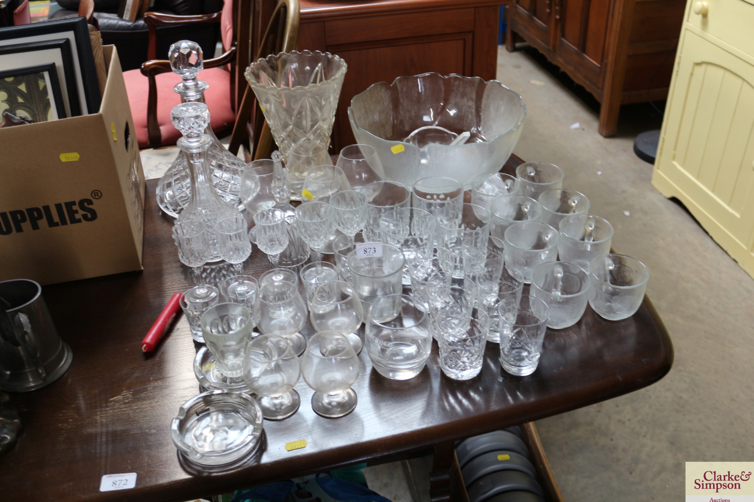 A quantity of various table glassware to include a