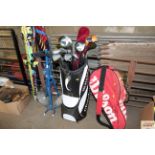 A Cleveland golf bag and contents of clubs, golf b