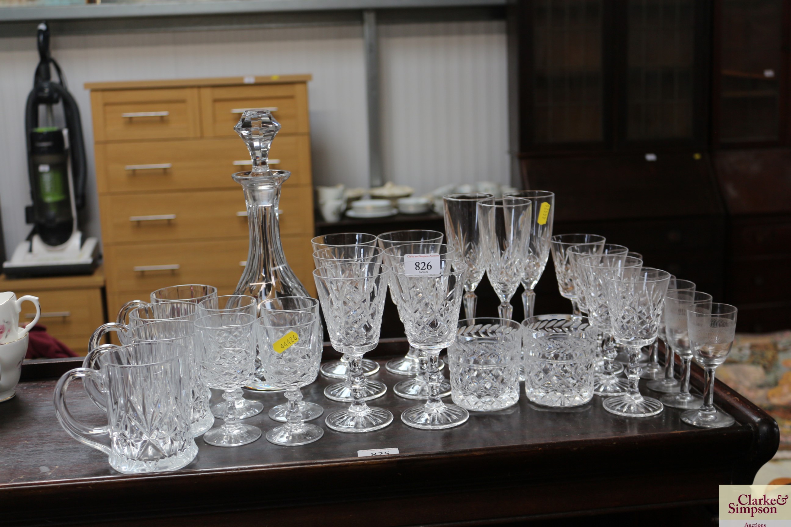 A quantity of various table glassware to include a