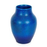 A blue ground Pilkington's Royal Lancastrian ovoid vase, 21.5cm high