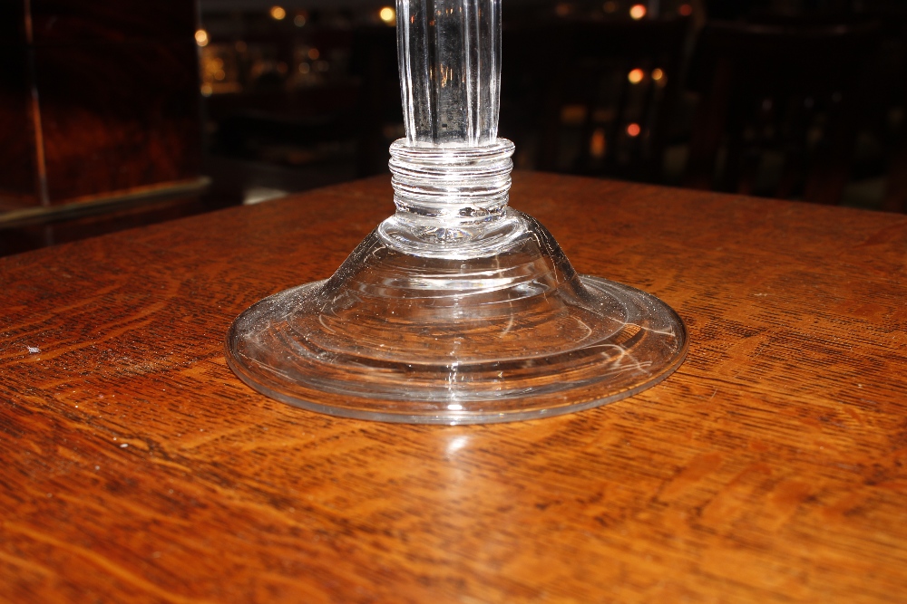 A good quality antique glass jelly stand, having circular dish top, raised on a fluted column on - Image 6 of 7