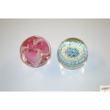 Two Millefiori glass paperweights