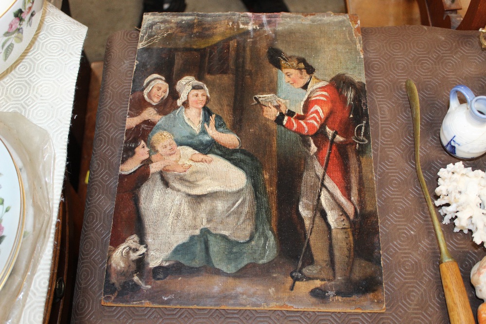 19th Century school, oil painting depicting a sold
