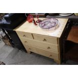 A Shaker Ltd cherry wood chest of two short over t