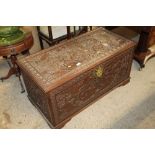 A carved Oriental chest