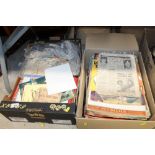 Two boxes of miscellaneous ephemera to include Wor
