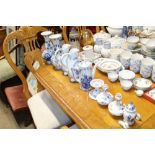 A collection of various Delft and other blue and w