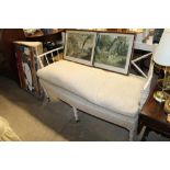 An antique painted bamboo effect sofa