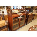 A Victorian mahogany chiffonier display cabinet
