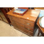 A 19th Century mahogany chest of three drawers